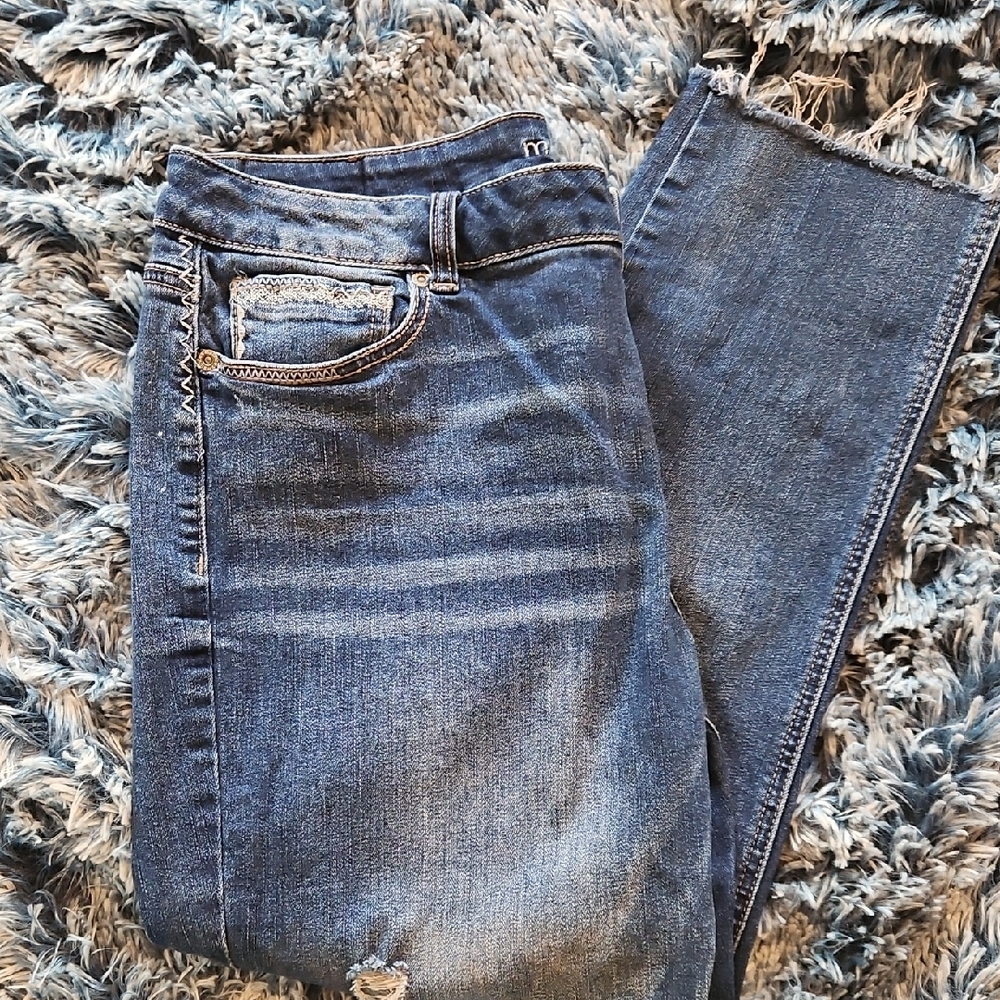 Maurices Dark Blue Ankle Jeans